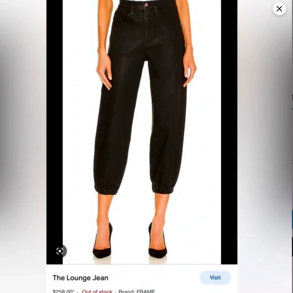 Frame Jeans - The Lounge Jean Noir- Coated